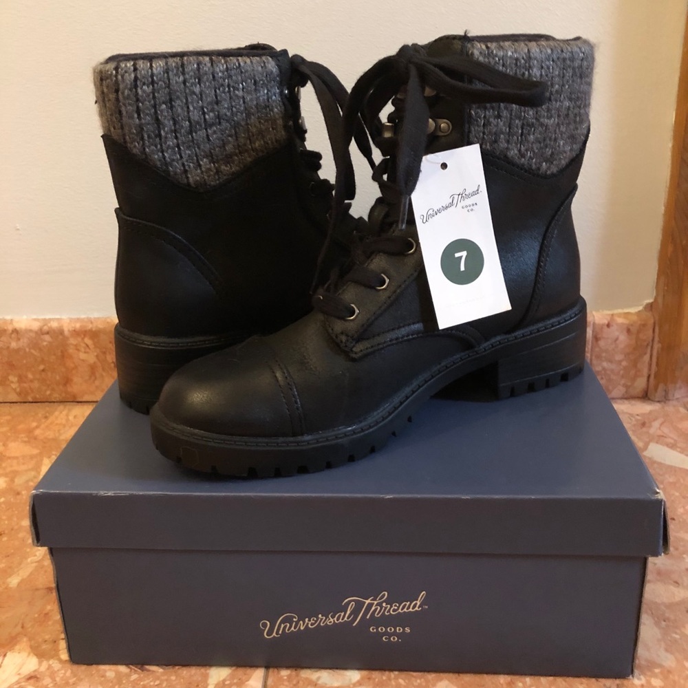 Target Microsuede Lace-Up Hiking Combat Boots